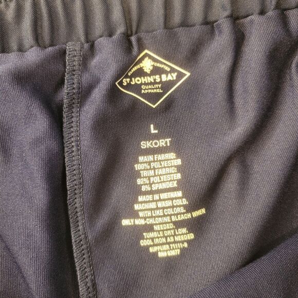 St. John's Bay Navy Blue Skort Size Large - Picture 3 of 7